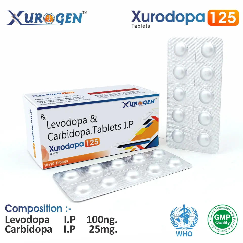 Levodopa 100mg + Carbidopa 25mg Tablet PCD Pharma